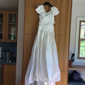 Alfred Angelo white taffeta wedding gown